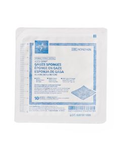 Gauze Sponges, Sterile Woven 4" x 4" - Tray of 10