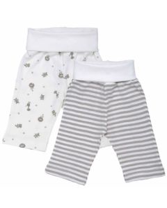 Rolled Waist Pant - Tan Stripe and Animal