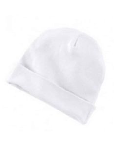 Baby Hat - Deluxe 100% Cotton - White